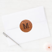Cowboy Rustiek western land bruiloft monogram Ronde Sticker (Envelop)