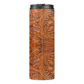 Cowboy Rustiek western land bruiloft monogram Thermosbeker (Achterkant)