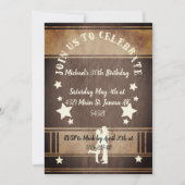 Cowboy rustieke houten 30e verjaardag kaart (Voorkant)