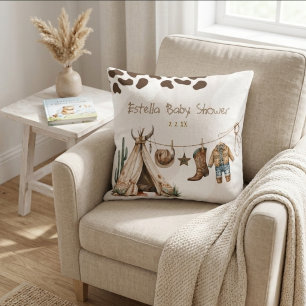 Cowboy rustieke howdy Western waterverf baby showe Kussen