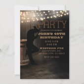 Cowboy rustieke land saloon kroeg verjaardagsfeest kaart (Voorkant)