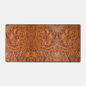 Cowboy Rustieke westerne land gereedschappen leder Bureaumat (Voorkant)