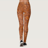 Cowboy Rustieke westerne land gereedschappen leder Leggings (Achterkant)