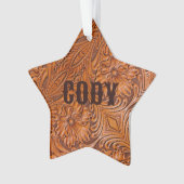 Cowboy Rustieke westerne land gereedschappen leder Ornament (voorkant)