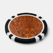 Cowboy Rustieke westerne land gereedschappen leder Poker Chips (Enkel)