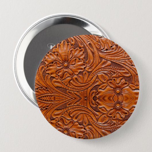 Cowboy Rustieke westerne land gereedschappen leder Ronde Button 4,0 Cm (Voorkant /achterkant)