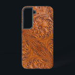 Cowboy Rustieke westerne land gereedschappen leder Samsung Galaxy Hoesje<br><div class="desc">Rustieke westerne landpatroon gereedgemaakt lederen print telefoonhoes. Cowboy mode decor accessoires.</div>