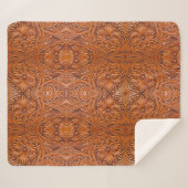 Cowboy Rustieke westerne land gereedschappen leder Sherpa Deken (Voorkant (horizontaal))