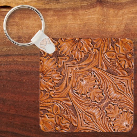 Cowboy Rustieke westerne land gereedschappen leder Sleutelhanger (Voorkant)