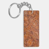 Cowboy Rustieke westerne land gereedschappen leder Sleutelhanger (Voorkant Links)