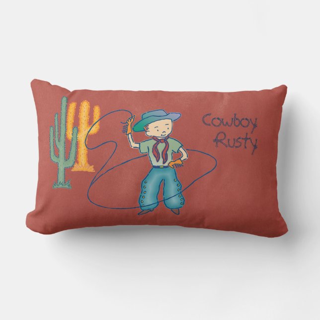 Cowboy Rusty Rodeo Champ Kussen (Voorkant)