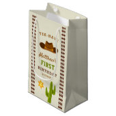 Cowboy Saloon Boy Wild West 1st verjaardag Klein Cadeauzakje (Voorkant Gekanteld)