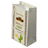 Cowboy Saloon Boy Wild West 1st verjaardag Klein Cadeauzakje (Achterkant Gekanteld)