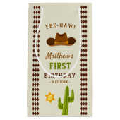 Cowboy Saloon Boy Wild West 1st verjaardag Klein Cadeauzakje (Voorkant)