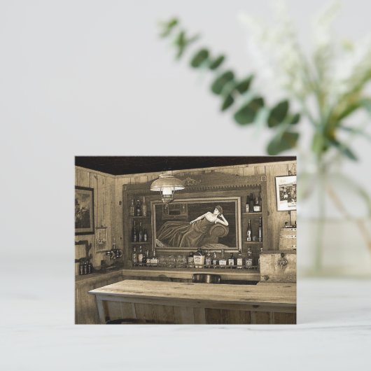 Cowboy Saloon Briefkaart (Staand voorkant)