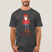 Cowboy Santa Aangepaste Tekst Kerstmis T-shirt (Voorkant)