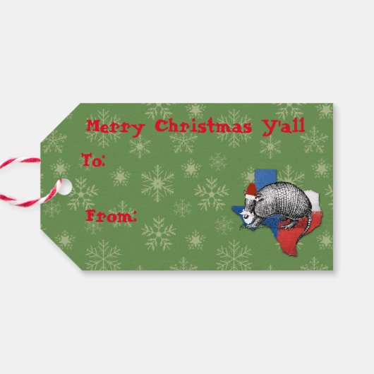  Cowboy Santa Cadeaulabel (Achterkant Horizontaal)