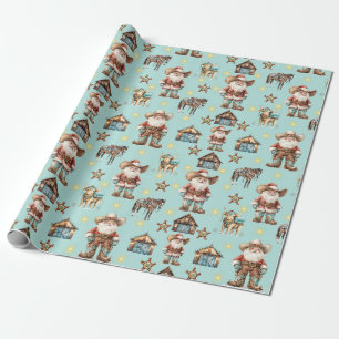 Cowboy Santa  Cadeaupapier