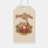 Cowboy Santa Claus Cadeaulabel (Achterkant)