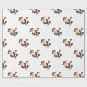 Cowboy Santa Claus Cadeaupapier (Vlak)