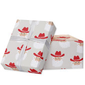 Cowboy Santa Claus Christmas Cadeaupapier
