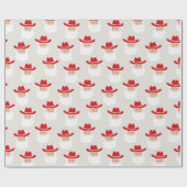 Cowboy Santa Claus Christmas Cadeaupapier (Vlak)