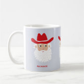 Cowboy Santa Claus Christmas Custom Text Koffiemok (Links)