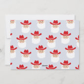 Cowboy Santa Claus Christmas Feestdagenkaart (Achterkant)