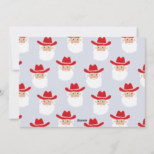 Cowboy Santa Claus Christmas Feestdagenkaart (Achterkant)