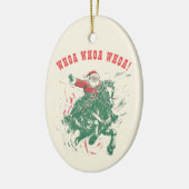 Cowboy Santa Claus Fun Western Rodeo Paard Keramisch Ornament (Links)