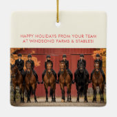 Cowboy Santa Claus Fun Westerne Rodeo Horse Foto Keramisch Ornament (Achterkant)