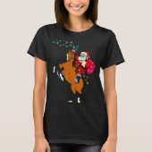 Cowboy Santa Claus Riding A Horse Christmas Cowboy T-shirt (Voorkant)