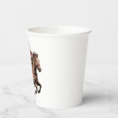 Cowboy Santa Claus Rijdend op een Paard Kerstmis Papieren Bekers (Links)