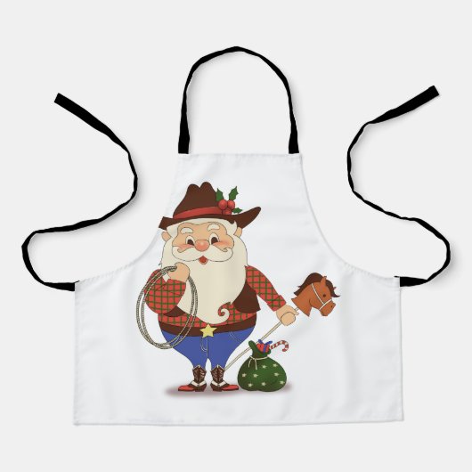 Cowboy Santa Claus Schort (Voorkant)
