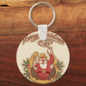 Cowboy Santa Claus Sleutelhanger (Voorkant)