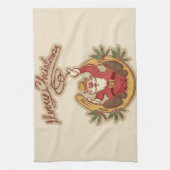 Cowboy Santa Claus Theedoek (Verticaal)