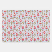 Cowboy Santa Claus Western Christmas Inpakpapier Vel (Voorkant)