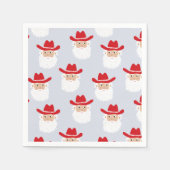 Cowboy Santa Claus Western Christmas Servet (Voorkant)