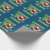 Cowboy Santa Cowboy Claus en Cactus Tree Cadeaupapier (Hoek)