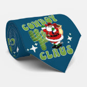 Cowboy Santa Cowboy Claus en Cactus Tree Stropdas (Opgerold)