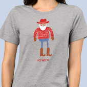 Cowboy Santa Custom Text Christmas Tri-Blend Shirt