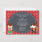 Cowboy Santa en Paardenvakantie Baby shower uitnod Kaart (Achterkant)