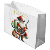 Cowboy Santa Falalala Desert Cactus Pistol Groot Cadeauzakje (Achterkant Gekanteld)