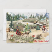 Cowboy Santa Gettin 'Rendier Ready' Kerstmis Ca (Voorkant)