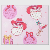 Cowboy Santa Holiday Fun Cadeaupapier (Vlak)