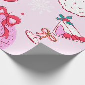 Cowboy Santa Holiday Fun Cadeaupapier (Hoek)