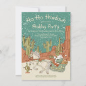 Cowboy Santa Holiday Hoedown Kerstfeest Kaart (Voorkant)