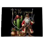 Cowboy Santa is het seizoen Desert Cactus Pistol Groot Cadeauzakje (Voorkant)