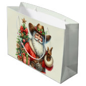 Cowboy Santa Kerstboom Kerstpak Cowboy Pet Groot Cadeauzakje (Achterkant Gekanteld)