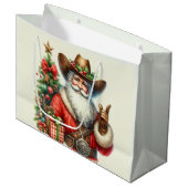 Cowboy Santa Kerstboom Kerstpak Cowboy Pet Groot Cadeauzakje (Voorkant Gekanteld)